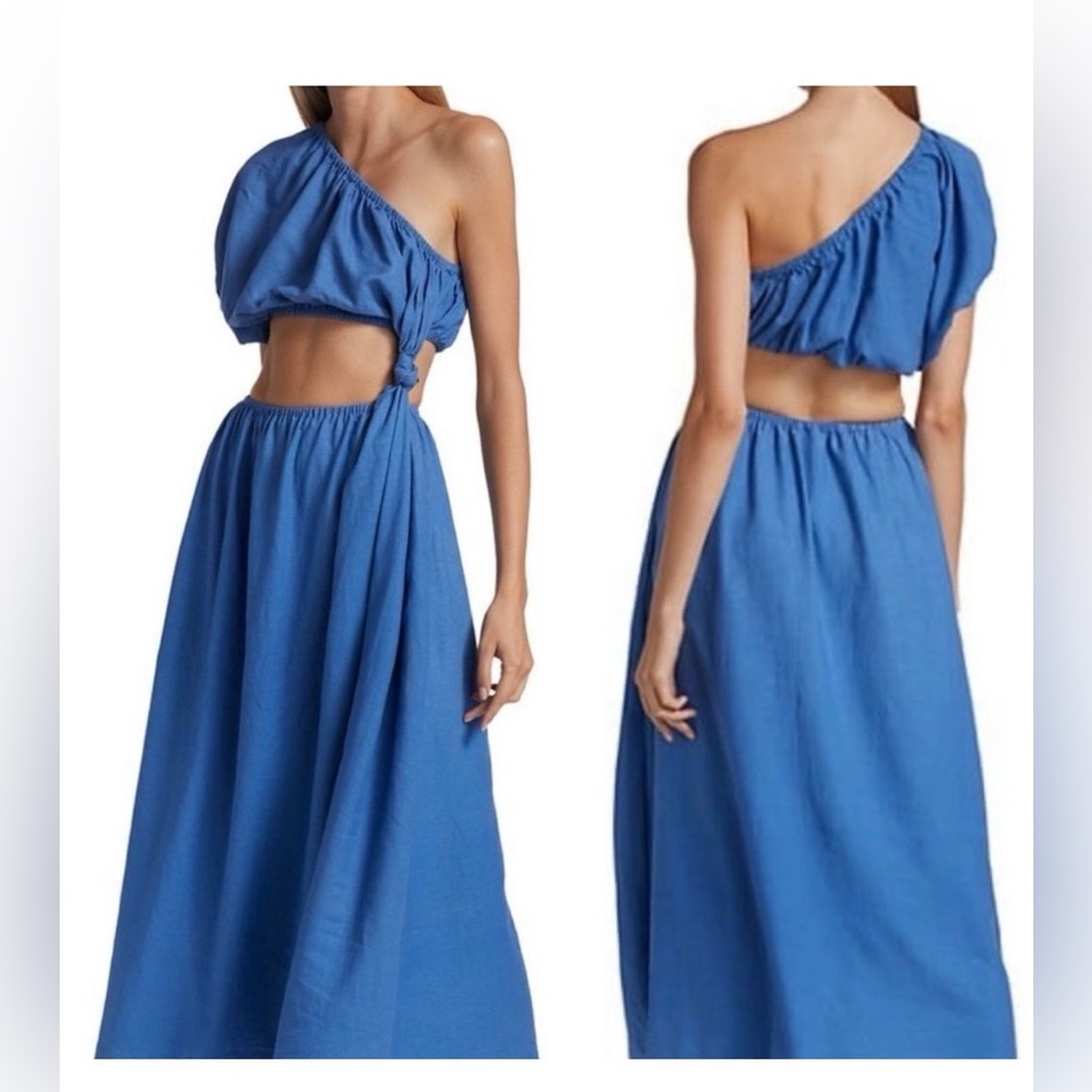 FARM Rio One-Shoulder Cutout Maxi Dress